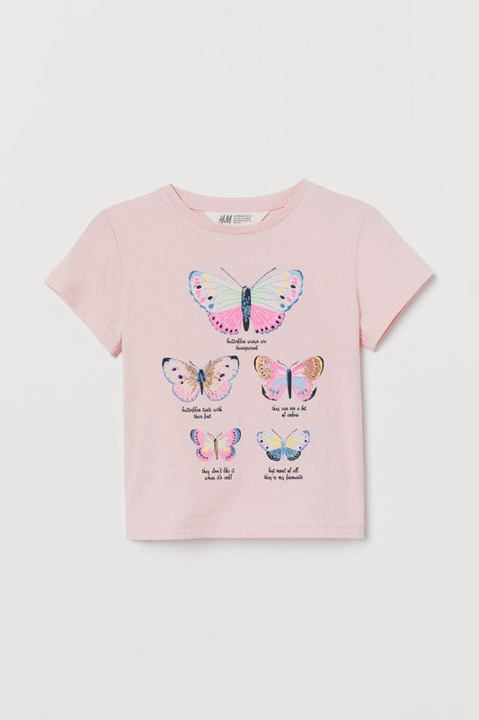 Camiseta Mariposas rosada